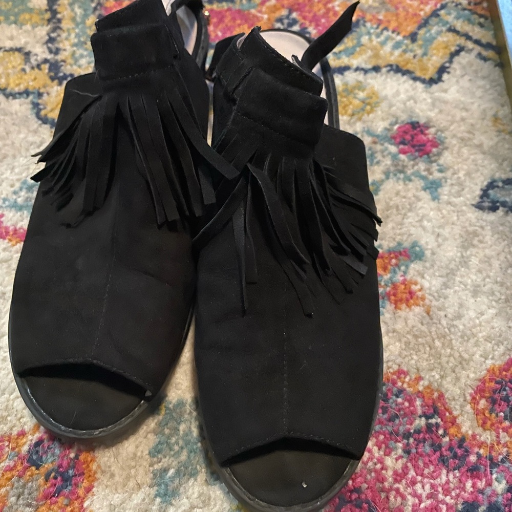 Boho fringe sandals
